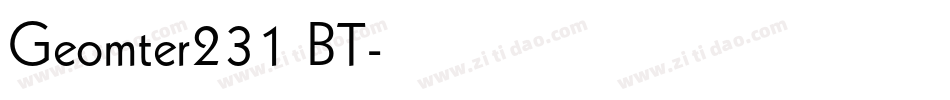 Geomter231 BT字体转换